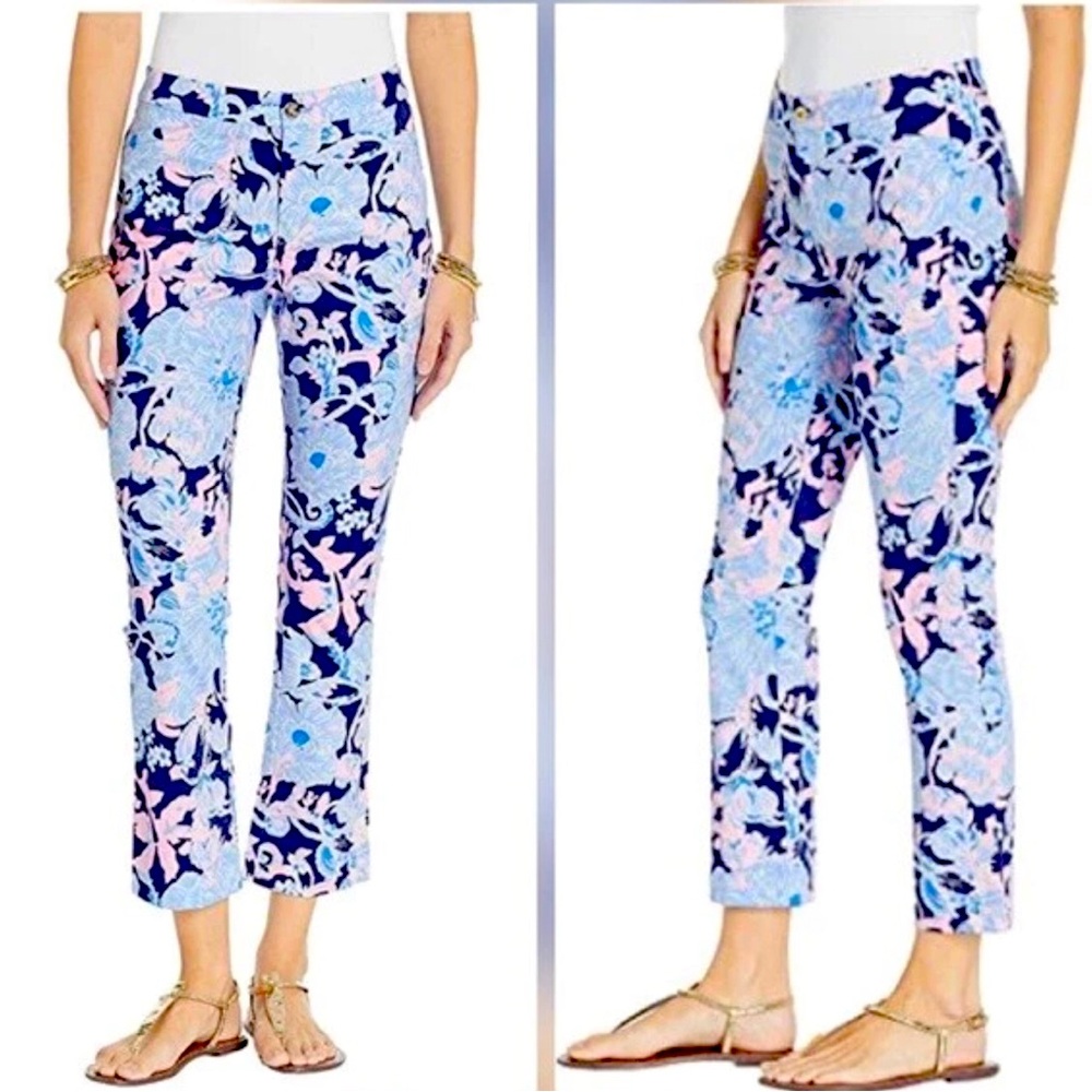 Lilly Pulitzer Kelly High Rise Crop Flare Ankle Pants  Size 12